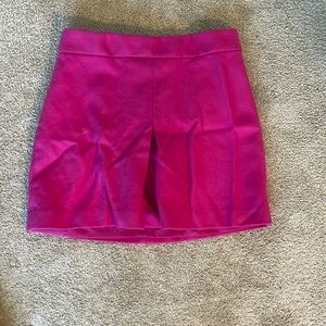 Jcrew raspberry pleated skirt